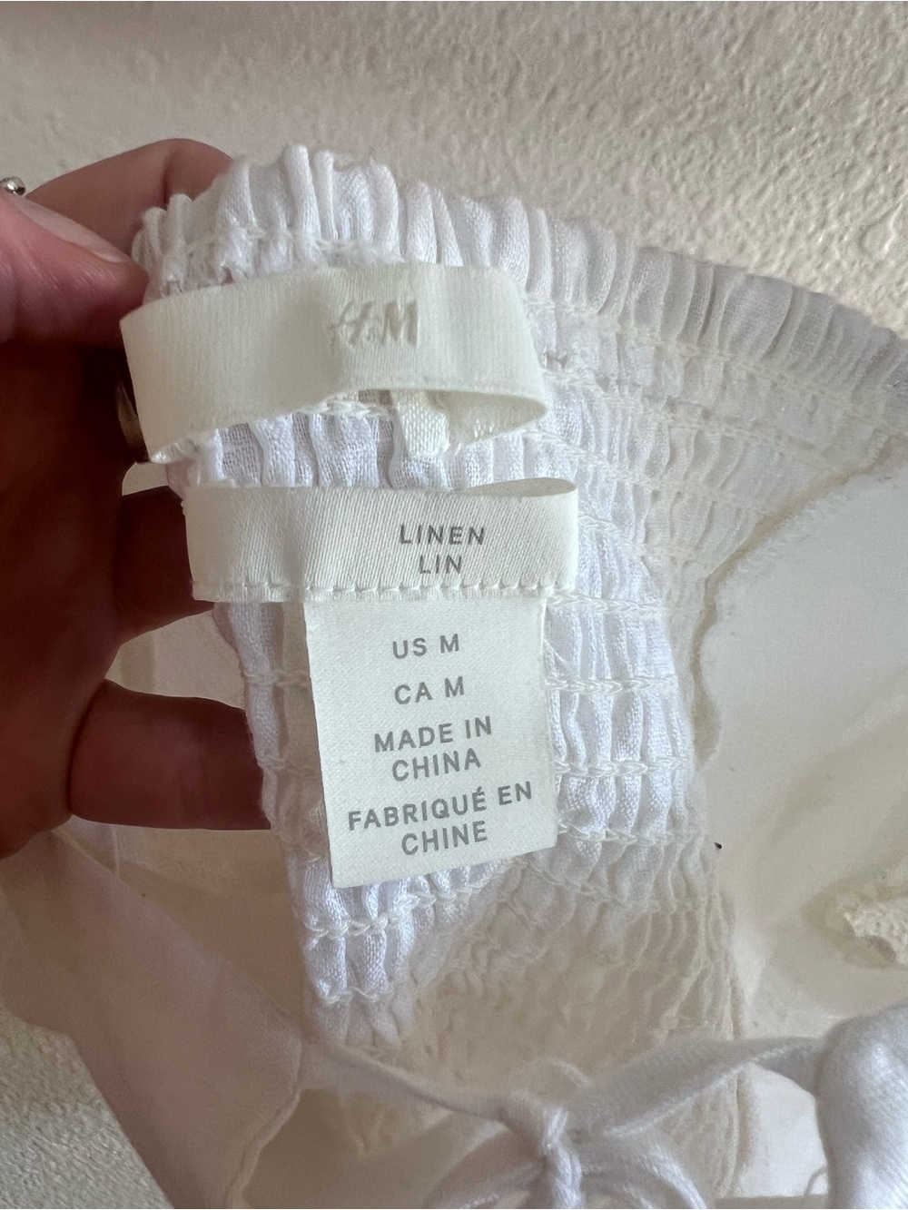H&M White Puff Sleeve Peasant Top - Picture 8 of 9